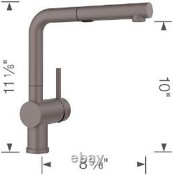 Blanco 526366 Linus 1.5 GPM 1 Hole Pull Out Kitchen Faucet Black