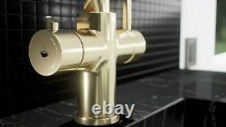 Boiling Water Tap 3 In 1 Hot Cold Kitchen Mixer With Tank And Filter Gold