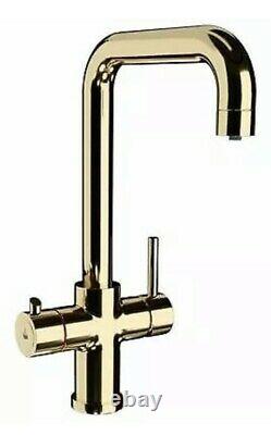 Boiling Water Tap 3 In 1 Hot Cold Kitchen Mixer With Tank And Filter Gold