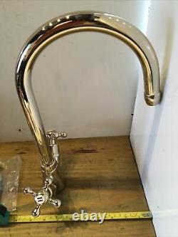 Brass Antique Gold Mono Kitchen Mixer Tap- Quality Ideal Belfast Butler Sink T56