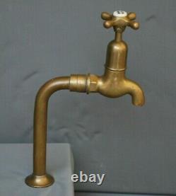 Brass Antique Patina, Belfast Sink Tap, Single Drinking Water Tap, Refurbished