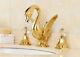 Brass Basin Sink Tap Mixer Sprayer Spout Bathroom Bath Faucet Double Handle Gold