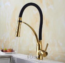 Brass Bathroom Kitchen Sink Faucet Hot Cold Swivel Spout Mixer Tap Single Handle
