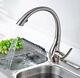 Brass Bathroom Kitchen Sink Faucet Swivel Mixer Tap Single Handle Brushed Nickel