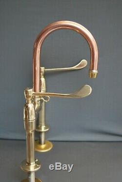 Brass & Copper Mixer Lever Taps Taps Ideal Belfast Kitchen Sink Refurbed Taps