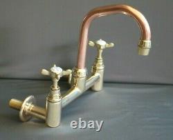 Brass & Copper Mixer Taps Wall Mounted Taps Ideal Belfast Sink Refurbed Taps