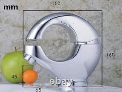 Brass Kitchen Sink Faucet Hot Cold Bathtub Basin Mixer Chrome Deck Mounted Tap