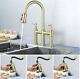 Brass Kitchen Sink Faucet Hot Cold Mixer Bathroom Tap Pull Out 3 Sprayer Nozzle