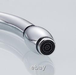 Brass Kitchen Sink Tap Hot Cold Mixer Pull Out Spray Head Bathroom Faucet Chrome