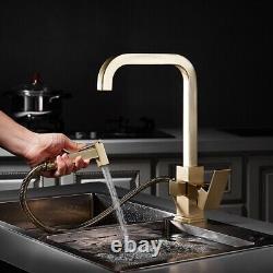 Brass Luxury Brushed Gold Multifunctional Kitchen Washing Basin Sink Mixer Tap
