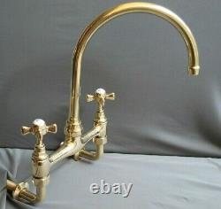 Brass Mixer Taps Wall Mounted Taps Ideal Belfast Sink Fully Refurbished Taps