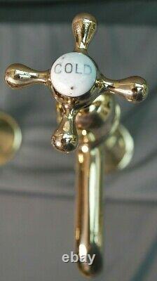 Brass Pillar Taps Belfast Kitchen Sink Taps Reclaimed & Refurbished Brass Taps