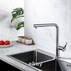 Brass Single Handle Kitchen Faucet with Pull Out Sprayer Sink Mixer Tap Modern