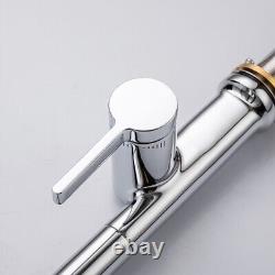 Brass Single Handle Kitchen Faucet with Pull Out Sprayer Sink Mixer Tap Modern