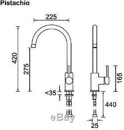 Bristan PST EFSNK C Pistachio Easy Fit Monobloc Sink Mixer Tap New