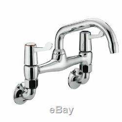Bristan Value Lever Kitchen Sink Mixer Tap, Wall Mounted, Chrome