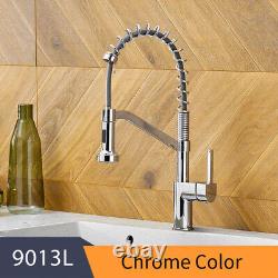 Brush Brass Kitchen Faucets Kitchen Sink Tap Spring Spout Mixer Tap Water Crane