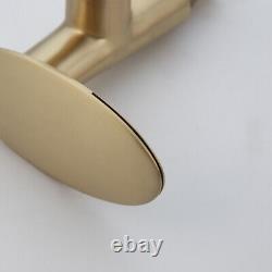 Brushed Gold Bathroom Basin Sink Vanity Brass Faucet Single Handle Mixer Taps