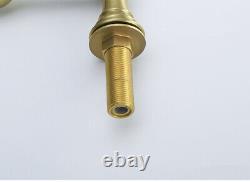 Brushed Gold Brass Bridge Faucet Kitchen Faucet Mixer Taps Two Handles 2 Holes