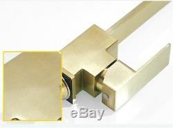 Brushed Gold Kitchen Sink Faucet Mixer Seven Letter Design Water Tap SUS304