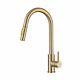 Brushed Gold Pull Out Tap Black Pull Down Rotating Sink Mixer Tap Kitchen Faucet