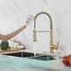 Brushed Gold SUS Intelligent Touch Sensing Telescopic Kitchend Sink Faucet Tap