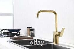 Brushed Gold kitchen Sink Faucet 360 Rotation Brass Kitchen Faucet Mixer Tap