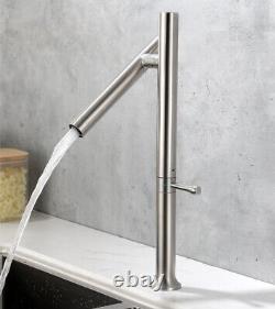 Brushed Kitchen Faucet Sink Tap Mounted Deck Bathroom Mixer Multi Angle Rotation