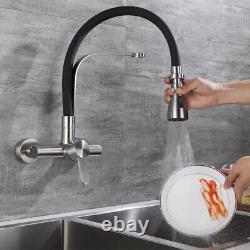 Brushed Nickel 304 stainless steel Kitchen Sink Faucet Mixer Tap Stream Sprayer
