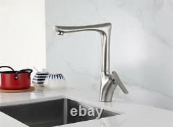 Brushed Nickel Kitchen Faucet Stainless Steel Lead Free Bathroom Sink Mixer Tap
