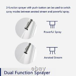 Brushed Nickel Single-Handle Kitchen Faucet Mixer Tap With Pull Down Sprayer