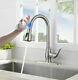 Brushed Nickel Touch Touchless Sensor Kitchen Faucet One Handle Sink Mixer+Cover