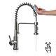 Brushed Nickel Touch sensor Kitchen Sink Faucet Pull Down Sprayer Taps Induction