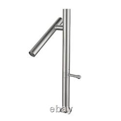 Brushed Swivel Kitchen Faucet Stainless Steel Hot Cold Bathroom Sink Mixer Tap