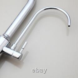 Chrome 2-Way Pull Out Kitchen Sink Mixer Faucet + Purifier Drainking Water Spout