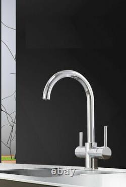 Chrome Drinking Faucet Supply Spout Sink Mixer RO Filter 3 Way Kitchen Tap US