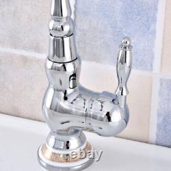 Chrome Kitchen Faucet Swivel Single Handle Sink Mixer Tap fsf678