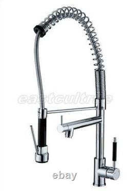 Chrome Kitchen Faucet Swivel Single Handle Sink Pull Down Spray Mixer Tap esf007