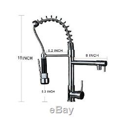 Chrome Kitchen Faucet Swivel Single Handle Sink Pull Down Spray Mixer Tap esf007