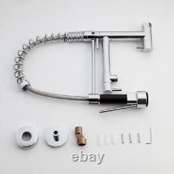 Chrome Polished Pull Down Kitchen Faucet Wall Mounted Basin Only Cold Water Tap