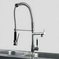 Chrome Swivel Hand Pull Out Spray Faucet Kitchen Spring Sink Mixer Tap 2sf007