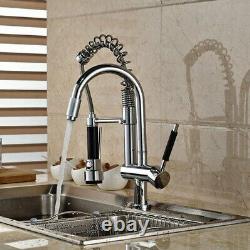 Chrome Swivel Hand Pull Out Spray Faucet Kitchen Spring Sink Mixer Tap 2sf079
