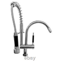 Chrome Swivel Hand Pull Out Spray Faucet Kitchen Spring Sink Mixer Tap 2sf079