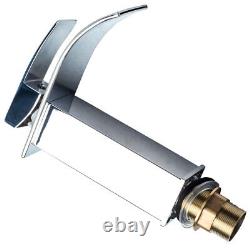 Chrome Waterfall Bathroom Sink Faucet Single Handle Mixer Tap withCover Plate