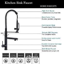 Commercial Heavy Duty Pre-Rinse Spring Kitchen Faucet with Pull Down Sprayer Tap