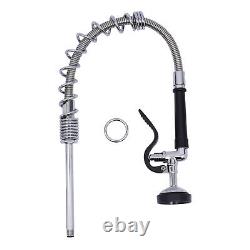 Commercial Kitchen Faucet Adjustable 360° Sink Sprayer Wall Mount Mixer Taps