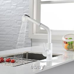 Commercial Kitchen Sink Faucet Pull Down Sprayer Spring Mixer StainlessSteel Tap