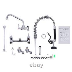 Commercial Kitchen Sink Faucet Pull Out Single Handle Mixer Tap With Sprayer Head