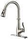 Commercial Kitchen Sink Faucet Single Handle Pull Down Sprayer Mixer Tap + Cover