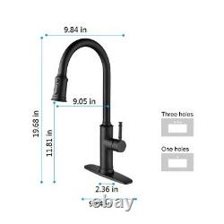 Commercial Kitchen Sink Faucet Spring Pull Down Sprayer Single Handle Mixer Tap